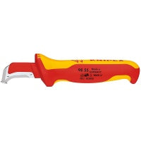 KNIPEX Kabelmantelmesser mit Gleitschuh, SB-verpackt KNIPEX Kabelmantelmesser mit Gleitschuh, SB-verpackt
